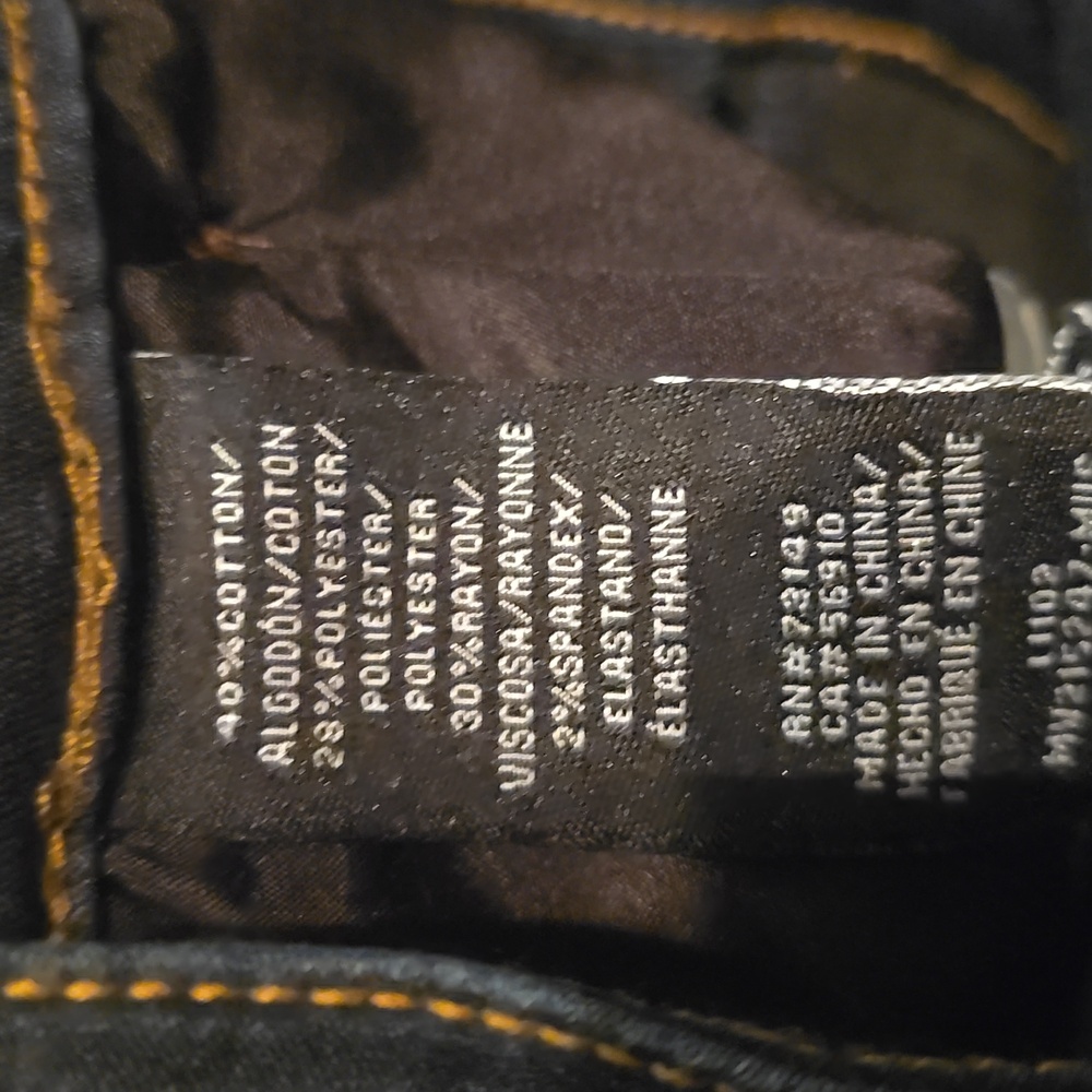 one 5 one Navy Straight Leg Jeans with Tan Belt - Picture 4 of 4